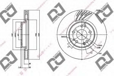 DJ PARTS bd1121 -  Тормозной диск